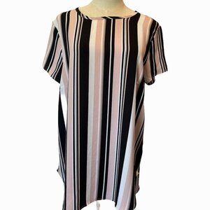 Revamp Striped A-Line Midi classic boho normcore grungecore Dress/tunic